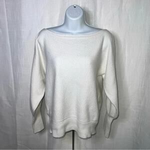 Express Boatneck Cuffed Super Soft Fuzzy Sweater Size Medium